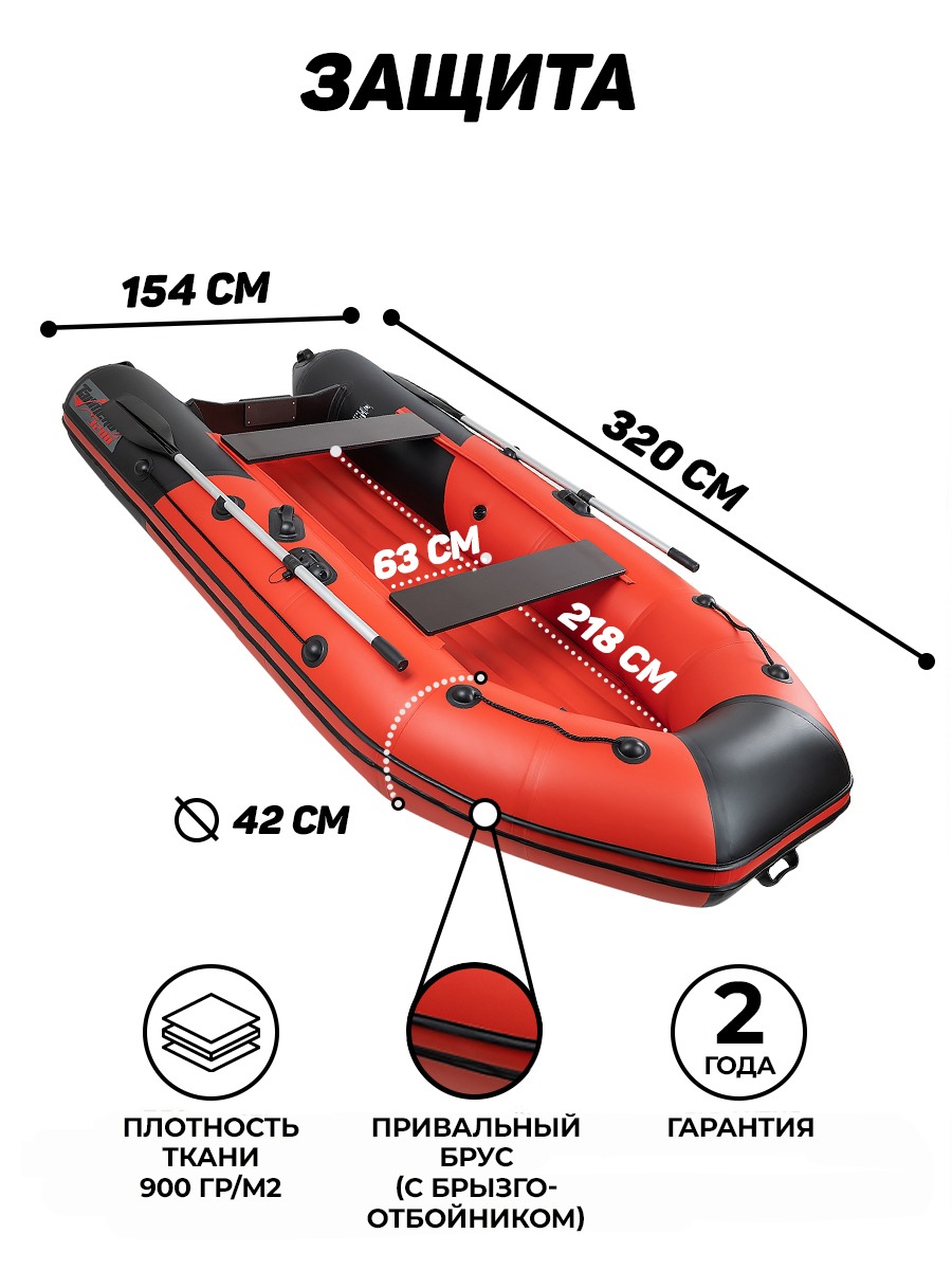 Таймень NX 3200 НДНД (лодка ПВХ под мотор) красный-черный - купить у  официального дилера в Москве по цене 47 650 р. с доставкой