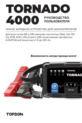 Зарядное устройство (импульсное) TOPDON Tornado4000 - вид 5 миниатюра
