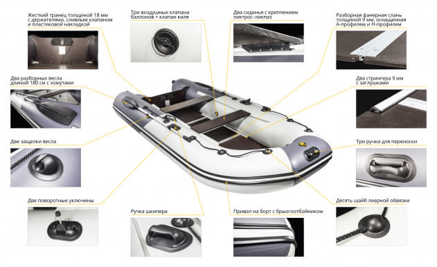 Ривьера 3600 СК Компакт камуфляж + PARSUN T 9.9 (15) BMS (комплект лодка + мотор) - вид 11 миниатюра