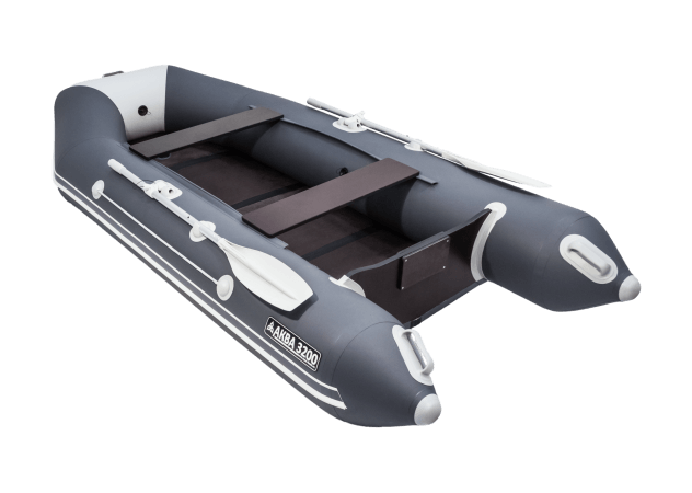 Аква-3200 СКК СЕРЫЙ/ГРАФИТ слань-книжка киль (лодка ПВХ под мотор) - вид 1 миниатюра