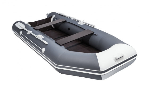 Аква-3200 СКК СЕРЫЙ/ГРАФИТ слань-книжка киль (лодка ПВХ под мотор) - вид 3 миниатюра