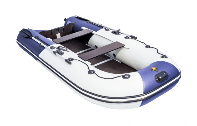 Ривьера 3200 СК серый/синий (лодка ПВХ под мотор) - вид 3 миниатюра