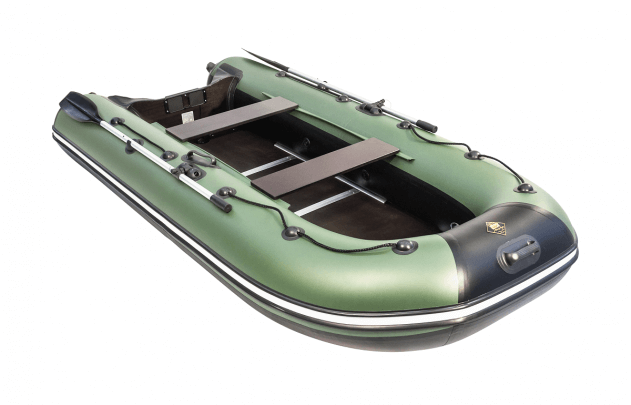 Ривьера 3200 СК зеленый/черный (лодка ПВХ под мотор) - вид 3 миниатюра