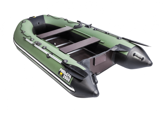 Ривьера 2900 СК зеленый/черный (лодка ПВХ под мотор)