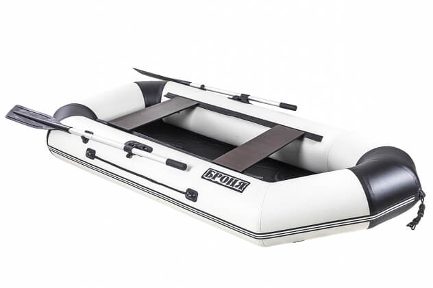 Броня-240 белый-черный (лодка ПВХ с усилением) - вид 1 миниатюра