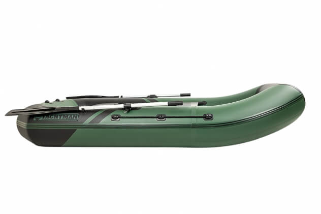 YACHTMAN-260 М (Яхтман) зеленый-черный (лодка ПВХ с усилением) - вид 7 миниатюра
