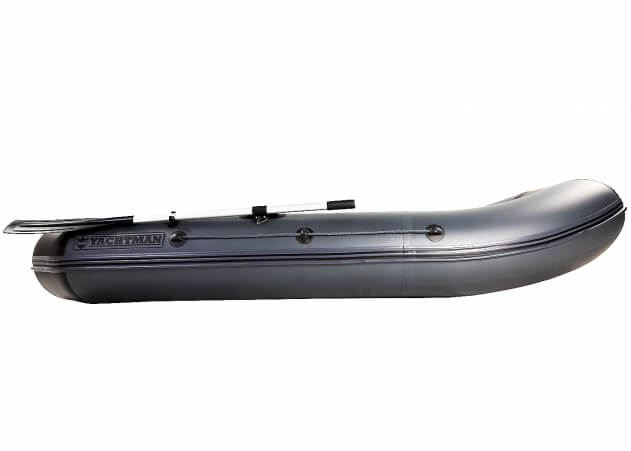 YACHTMAN-280 НДНД (Яхтман) серый-черный (лодка ПВХ с надувным дном НДНД с усилением) - вид 4 миниатюра