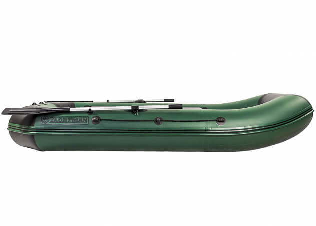 YACHTMAN-280 НДНД (Яхтман) зеленый-черный (лодка ПВХ с надувным дном НДНД с усилением) - вид 4 миниатюра