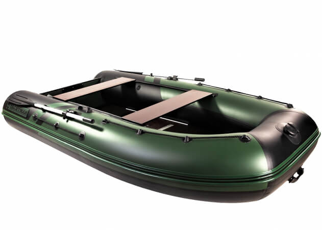 YACHTMAN-320 СК INTERCEPTER (Яхтман) зеленый-черный (лодка ПВХ под мотор с усилением) - вид 4 миниатюра