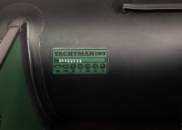 YACHTMAN-320 СК INTERCEPTER (Яхтман) зеленый-черный (лодка ПВХ под мотор с усилением) - вид 22 миниатюра