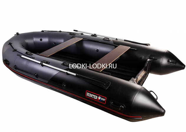 Хантер 420 ПРО графит-черный (лодка ПВХ под мотор НДНД) - вид 1 миниатюра