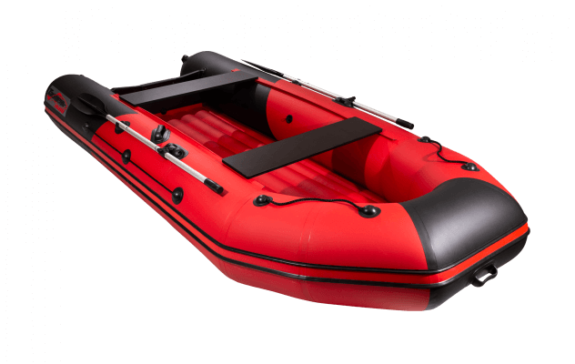 Таймень NX 3600 НДНД PRO красный-черный (Лодка ПВХ под мотор) - вид 3 миниатюра