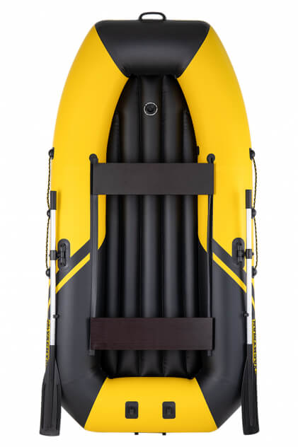 YACHTMAN-260 МНД НАДУВНОЕ ДНО (Яхтман) желтый-черный (лодка ПВХ с усилением) - вид 13 миниатюра