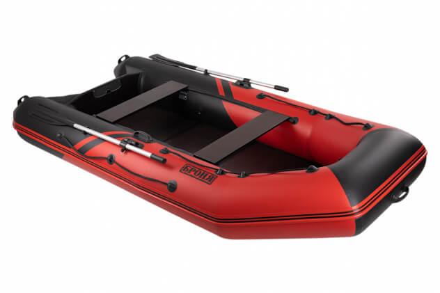 Броня-320 СК красный-черный + BST 40 L (комплект лодка + электромотор) - вид 8 миниатюра