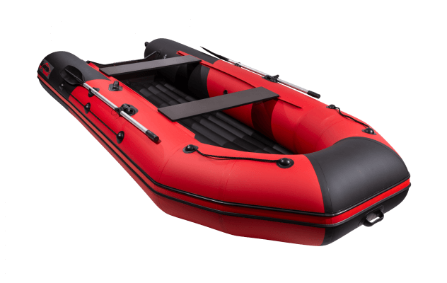 Таймень NX 4000 НДНД PRO красный/черный (Лодка ПВХ под мотор) - вид 3 миниатюра