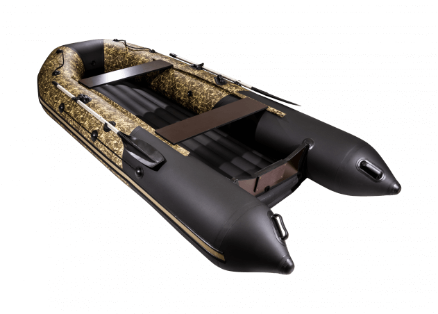 Таймень NX 3800 НДНД PRO камуфляж камыш/черный (Лодка ПВХ под мотор) - вид 1 миниатюра
