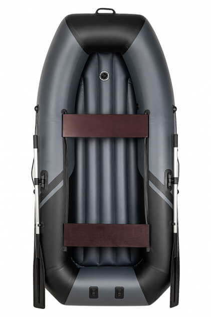 YACHTMAN-260 МНД НАДУВНОЕ ДНО (Яхтман) графит-черный (лодка ПВХ с усилением) - вид 13 миниатюра