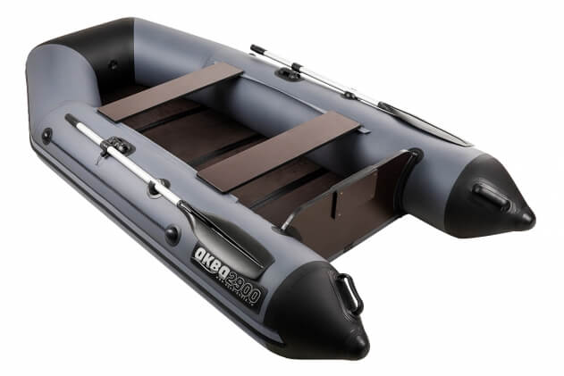 Аква-2900 СКК графит-черный слань-книжка киль (лодка ПВХ под мотор) - вид 1 миниатюра