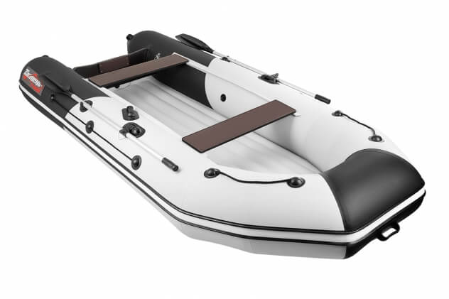 Таймень NX 3400 НДНД PRO серый-черный (Лодка ПВХ под мотор) - вид 3 миниатюра