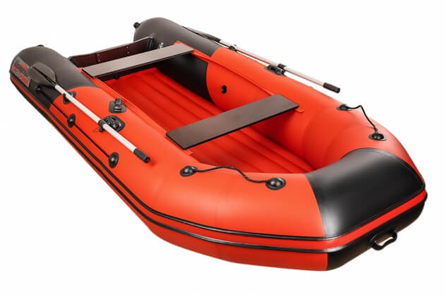 Таймень NX 3400 НДНД PRO красный-черный + KAMISU T 9.8 BMS (комплект лодка + мотор) - вид 6 миниатюра