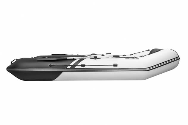 Броня-340 СК слань+киль белый-черный (Лодка ПВХ под мотор с усилением) - вид 8 миниатюра