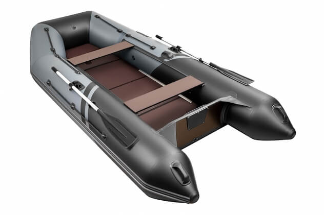 Броня-340 СК слань+киль графит-черный (Лодка ПВХ под мотор с усилением) - вид 1 миниатюра