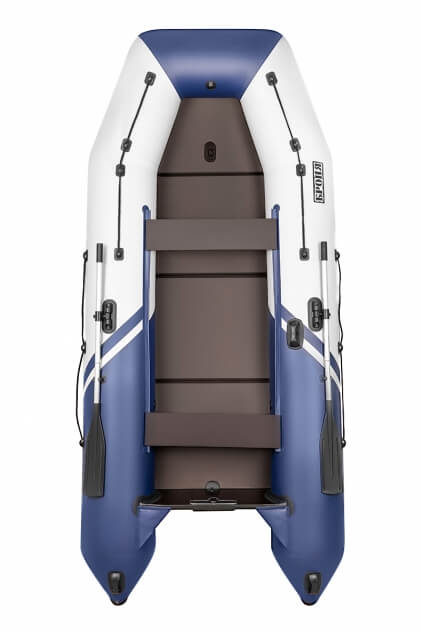 Броня-360 СК слань+киль белый-синий (Лодка ПВХ под мотор с усилением) - вид 10 миниатюра