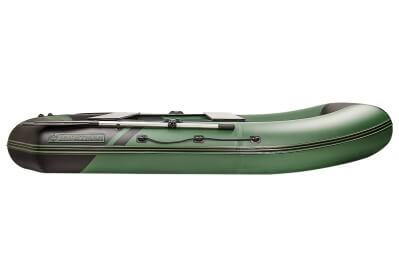 YACHTMAN-300 МНД НАДУВНОЕ ДНО (Яхтман) зеленый-черный (лодка ПВХ с усилением) - вид 6 миниатюра