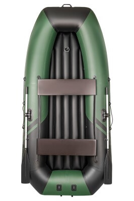 YACHTMAN-300 МНД НАДУВНОЕ ДНО (Яхтман) зеленый-черный (лодка ПВХ с усилением) - вид 12 миниатюра