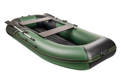 YACHTMAN-300 МНД НАДУВНОЕ ДНО (Яхтман) зеленый-черный (лодка ПВХ с усилением)