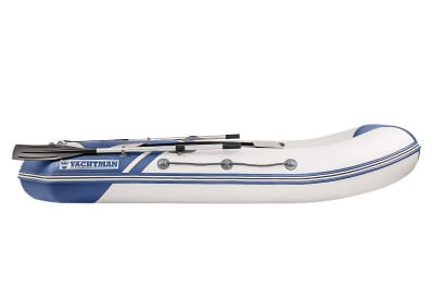 YACHTMAN-280 МНД НАДУВНОЕ ДНО (Яхтман) белый-синий (лодка ПВХ с усилением) - вид 7 миниатюра