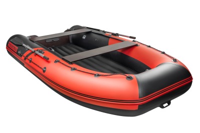 YACHTMAN-340 НДНД красный-черный + BST 55 L (комплект лодка + электромотор) - вид 5 миниатюра
