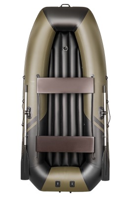YACHTMAN-300 МНД НАДУВНОЕ ДНО (Яхтман) хаки-черный (лодка ПВХ с усилением) - вид 12 миниатюра
