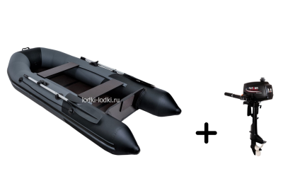 Таймень NX 2850 графит-черный + PARSUN T 3.6 BMS (комплект лодка + мотор) - вид 1 миниатюра