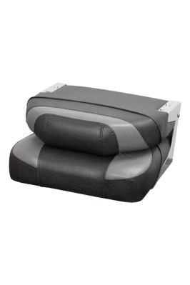 Кресло раскладное поворотное мягкое Люкс черный/темно-серый - вид 1 миниатюра