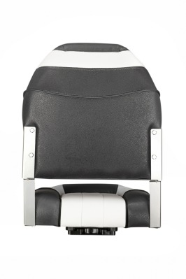 Кресло раскладное мягкое Люкс с пов.механизмом черный/белый-черный - вид 9 миниатюра