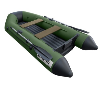 Барс-2800 НДНД зеленый-чёрная (лодка пвх под мотор НДНД) - вид 1 миниатюра