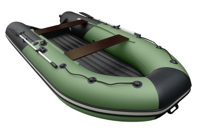 Ривьера-3600 НДНД Компакт зеленый-черный (лодка ПВХ под мотор)  - вид 3 миниатюра