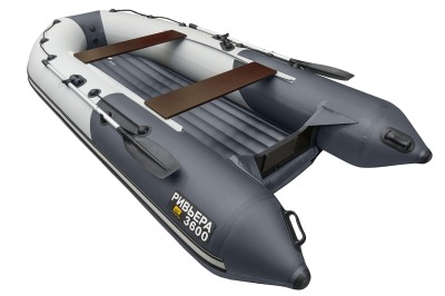 Ривьера-3600 НДНД Компакт светло-серый-графит (лодка ПВХ под мотор)